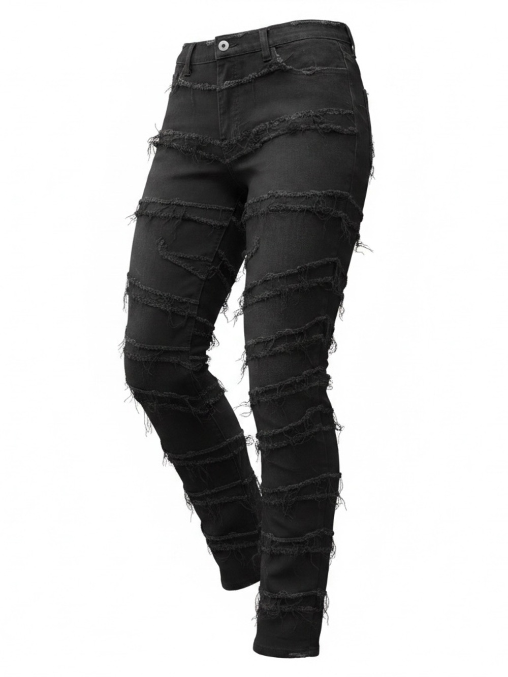 Valabasas EST.1937 Black Distressed Flare/Wide Leg Jeans
